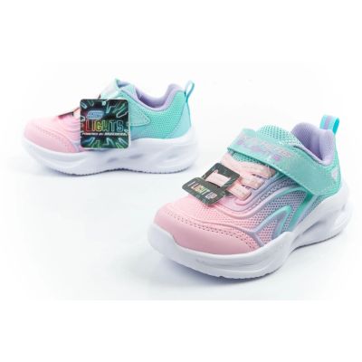 8. Skechers Color Breeze LED Kinder-Sportschuhe für Mädchen, Türkis