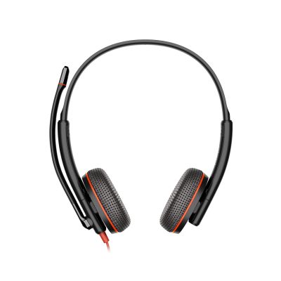 178. POLY Blackwire 3225 USB-C Stereo-Headset + 3,5-mm-Klinkenstecker + USB-C/A-Adapter (Multipack)