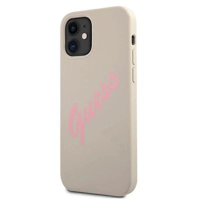 2. Guess GUHCP12SLSVSGP iPhone 12 mini 5.4" grau rosa/grau rosa Hardcase Silikon Vintage