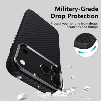 4. Tech-Protect Ion Carbon MagSafe Case für iPhone 17 Pro Max - Grau/Schwarz