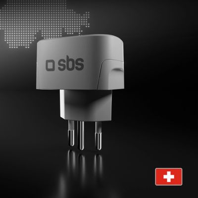 3. SBS CH Reiseadapter – Universal – Weiß