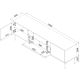 3. EF TV-Schrank + schwarzer TRESSE Kamin 180x40x54,5 mattgrün