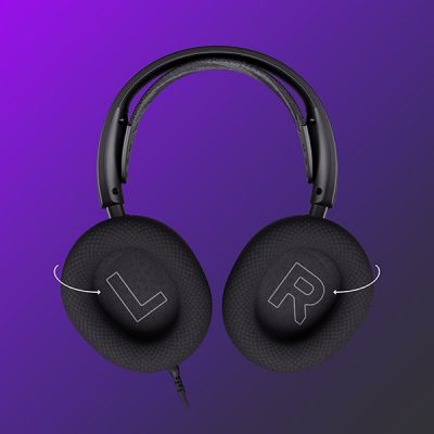 8. Steelseries Arctis Nova 1 Gaming-Headset mit Kabel und Kopfbügel, Schwarz