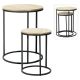 Set aus 2 Couchtischen mit Holzplatte