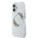 2. Guess IML Flowers Wreath MagSafe Hülle für iPhone 16 Plus – transparent