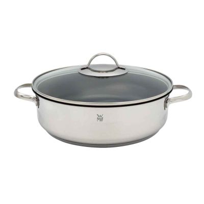 4. WMF 0761406380 Beschichteter Schmortopf 28 cm, Rand, Glasdeckel
