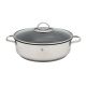 4. WMF 0761406380 Beschichteter Schmortopf 28 cm, Rand, Glasdeckel