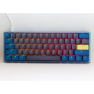 9. Ducky One 3 Daybreak Mini Gaming-Tastatur USB Deutsch Schwarz, Blau, Grün