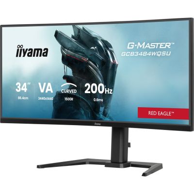 4. iiyama G-MASTER GCB3484WQSU-B2 34-Zoll-Profi-Gaming-Monitor (86,4 cm / 34 Zoll, 0,4 ms, VA-LCD, 3440 x 1440 Pixel, UltraWide Quad HD, Schwarz)
