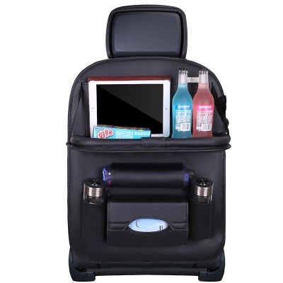 2. Autositz Organizer Sitzschoner Sitzbezug Ablage Mini Autotisch schwarz
