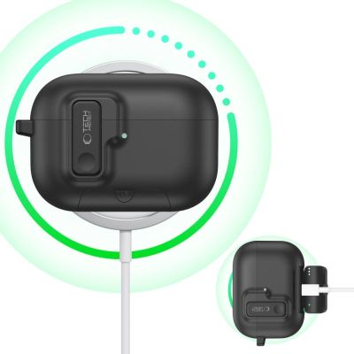 6. Tech-Protect Slim Hook Hülle für AirPods Pro 3 – Schwarz