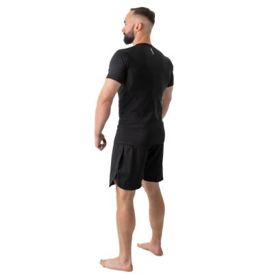 38. Rashguard Kurzarm schwarz BlackRS - S