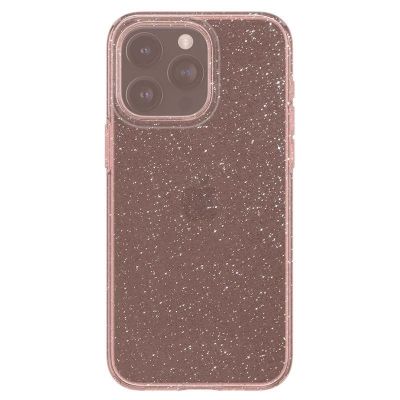 3. Spigen Liquid Crystal Glitter Hülle für iPhone 15 Pro Max – rosa und transparent