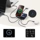 12. Baseus NOMOS 140W Qi2 5-in-1 Kabellose Ladestation mit einziehbarem USB-C-Kabel und Digitalanzeige – Schwarz