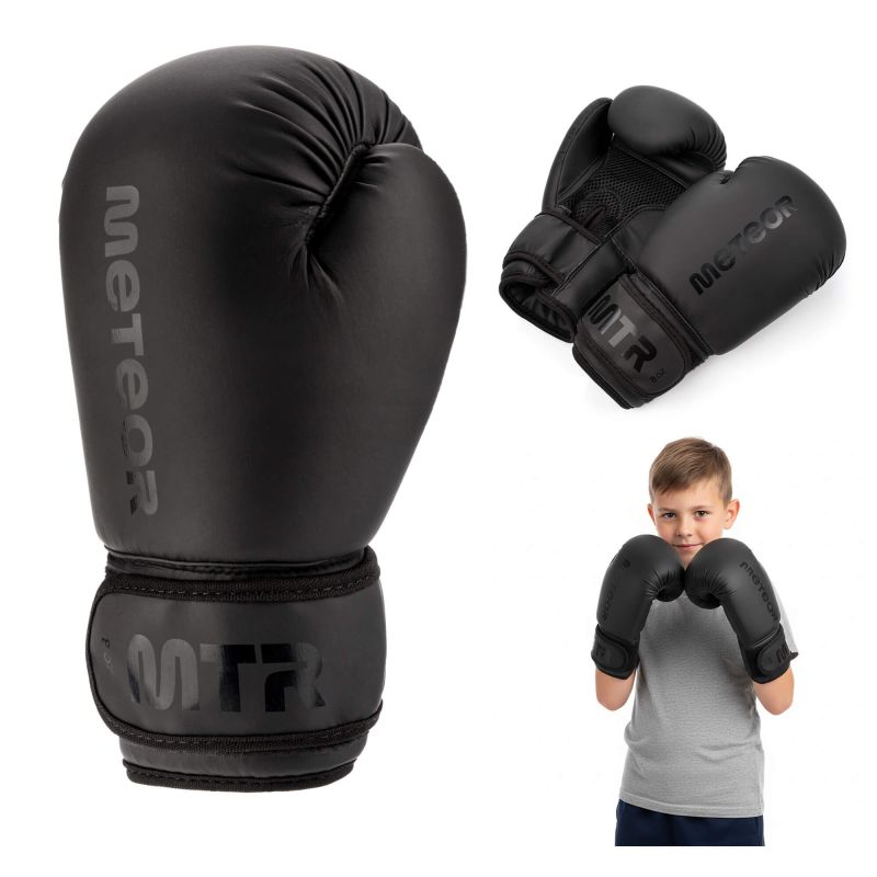 10. Meteor 6 oz Trainingsboxhandschuhe, Klettverschluss, PU