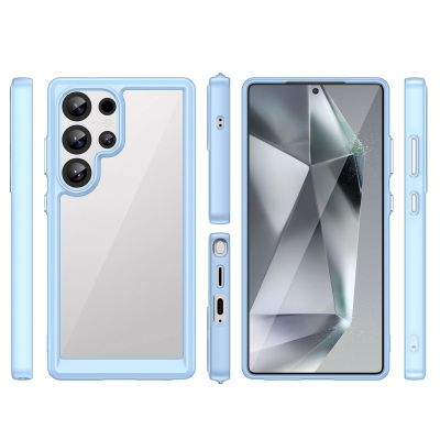 2. Outer Space Case Silikonhülle mit Gelrahmen für Samsung Galaxy S25 Ultra – blau