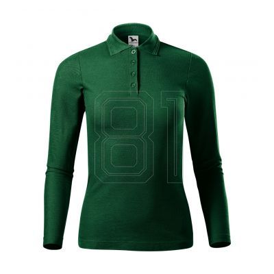 2. Malfini Pique Polo LS W MLI-231D3 dunkelgrünes Poloshirt