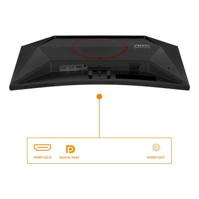 3. AOC G4 C24G42E Computermonitor 59,9 cm (23,6 Zoll) 1920 x 1080 Pixel Full HD LED Schwarz, Rot