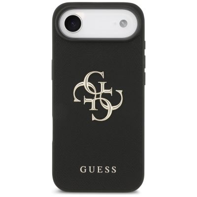 3. Guess Grained Big 4G & Classic Logo Hülle für iPhone Air - Schwarz