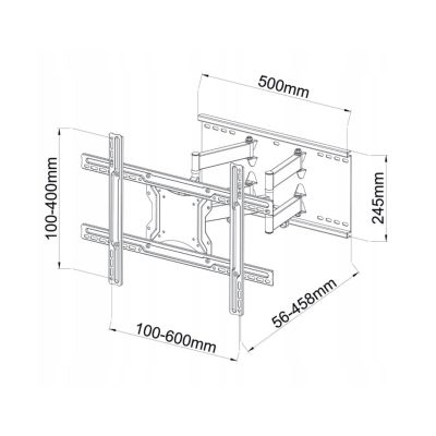 4. ART AR-87 TV-Wandhalterung (Wandmontage; 40" - 80"; max. 60 kg)