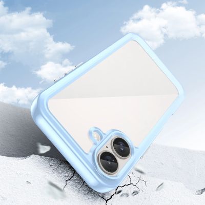 3. Outer Space Case mit Gelrahmen für iPhone 16 – blau