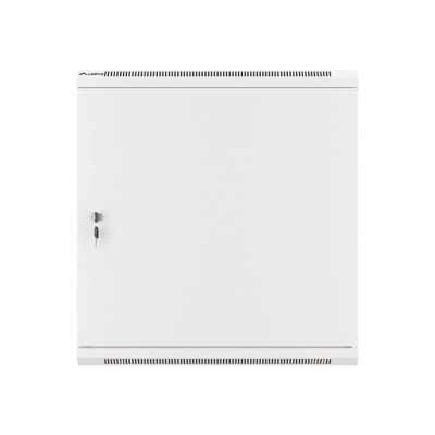 18. Wandmontierter Einbauschrank, 19" 12U 600x600, Grau, Metalltüren (zerlegt)