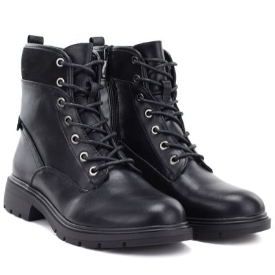 4. Gefütterte schwarze Damen-Ankle-Boots M.Daszyński MR2501