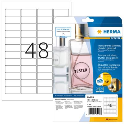 2. HERMA 8016 Bedruckbare Etiketten Transparente Selbstklebende Bedruckbare Etiketten