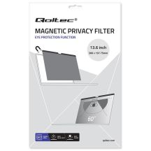 Qoltec Blickschutzfilter für MacBook Air 13,6" | Magnetisch | Augenschutz