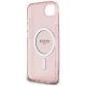 7. Guess IML Glitter Circle MagSafe Hülle für iPhone 16e - Pink