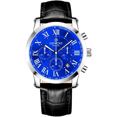 Giewont Chronograph Saphir Silber Blau Herrenuhr GW6260-A4