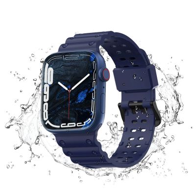 3. Armband Triple Protection für Apple Watch 38 / 40 / 41 mm Armband - Marineblau