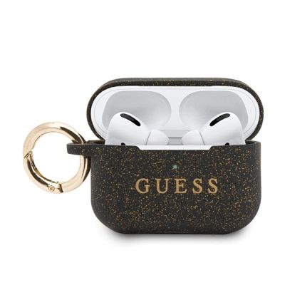 Guess Ring Silikonhülle für AirPods Pro – Schwarz und Gold