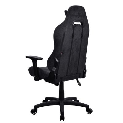 5. Arozzi Torretta Soft Fabric | Gaming-Stuhl | Metall/verstärktes Nylon | Rein Schwarz