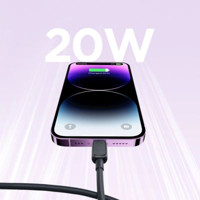 3. Joyroom Multi-Color Serie A14 USB-C / Lightning 20W Kabel 1,2 m - Schwarz