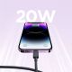 3. Joyroom Multi-Color Serie A14 USB-C / Lightning 20W Kabel 1,2 m - Schwarz