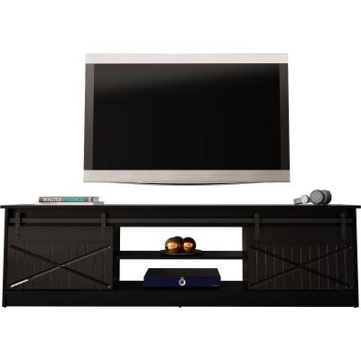3. TV-Schrank GRANERO 200x56,7x35 schwarz/schwarz-Kombination