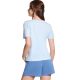 3. Skechers Signature V-Neck T-Shirt TP167-SWBL Blau L