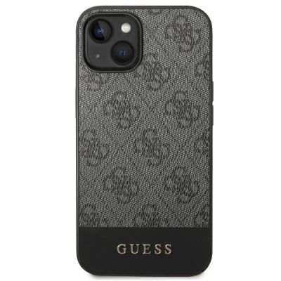 3. Guess 4G Stripe Collection Hülle für iPhone 14 / 15 Plus - Grau