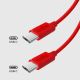 10. SBS TECABLETISSUETCCR USB-C – USB-C-Kabel 1,5 m 60 W geflochten – rot