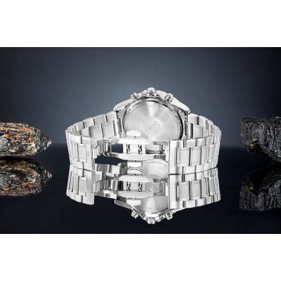 6. Giewont Herrenuhr Chronograph Saphir Silber Blau GW9460-B3