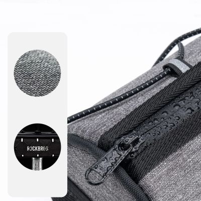 9. Rockbros TL002 ROAD TO SKY 1,5L Lenkertasche, wasserdicht – Grau