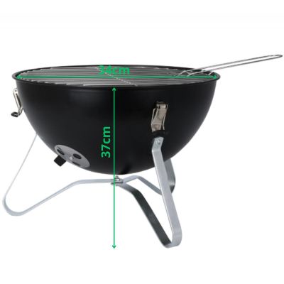 4. KUGELFÖRMIGER TOURING-GRILL 37 CM SCHWARZ