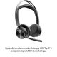 292. POLY Voyager Focus 2 Microsoft Teams-zertifiziertes USB-CC-Headset + USB-C/A-Adapter + Ladeschale