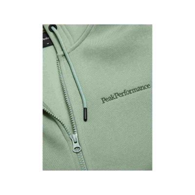 4. PEAK PERFORMANCE M Original Kapuze mit kleinem Logo und Reißverschluss, Grün