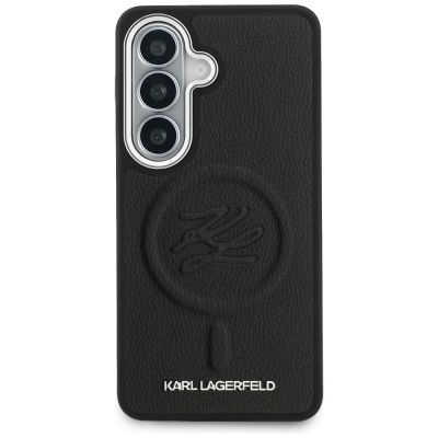 3. Karl Lagerfeld MagSafe Hülle mit geprägten Initialen für Samsung Galaxy S26+ - Schwarz