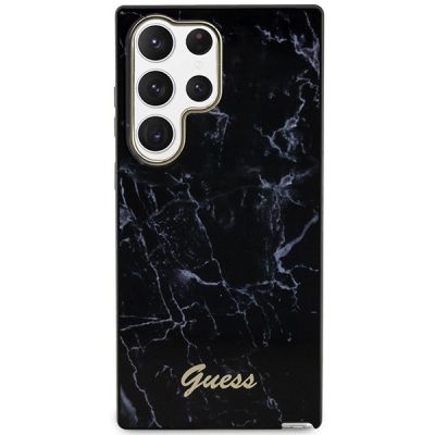 10. Guess GUHCS23LPCUMAK S23 Ultra S918 schwarz/schwarzes Hardcase Marble