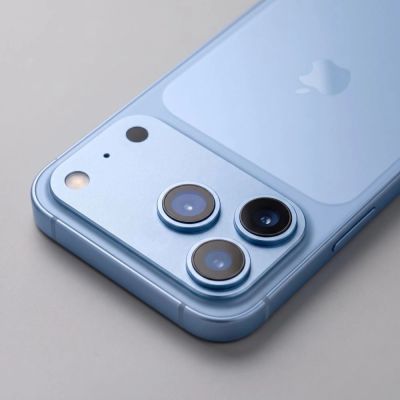 6. Tech-Protect Camfull Fit+ Hartglas für die Kamerainsel des iPhone 18 Pro Max – Hellblau