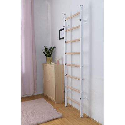 12. Turnwand aus Holz und Metall mit 4 Griffen und Bank, 200 W