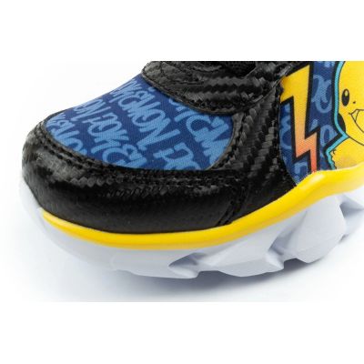 6. Leomil Kinder-Sportschuhe Pokémon-Sneaker, leicht, mit Klettverschluss und LED-Beleuchtung, schwarz-gelb